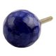 Round Navy Blue Glass Drawer Knob 